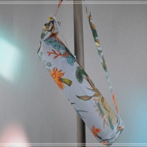 Sac tapis yoga coton imprimé mer corail